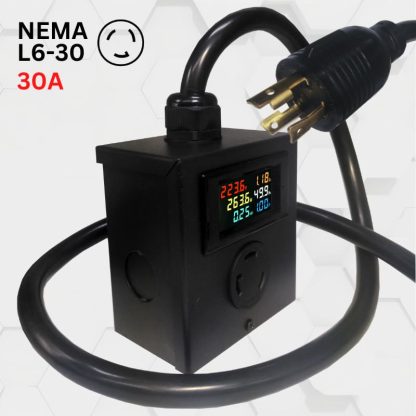 L6-30 Plug-n-Play Meter 5ft Cord and Plug (Metal) - Image 2